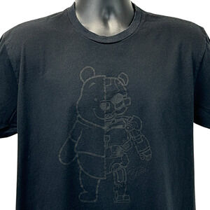 Winnie The Pooh Cyborg T Shirt Black On Black Robot Super Fresh Unisex L Large